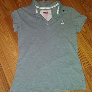Pink Victoria secret collared shirt